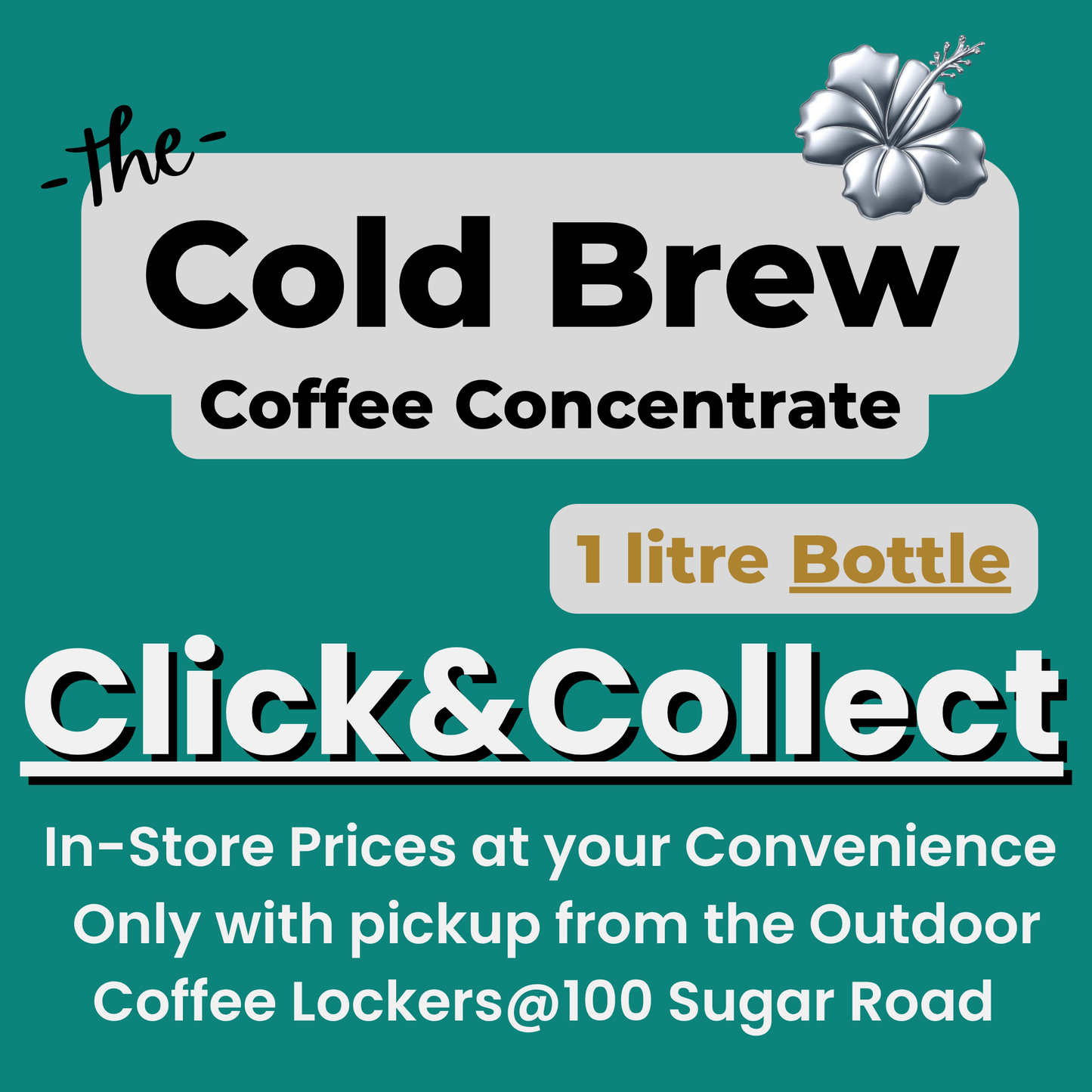 24HR Click & Collect Cold Brew Coffee Company Concentrate 1 litre Bottle
